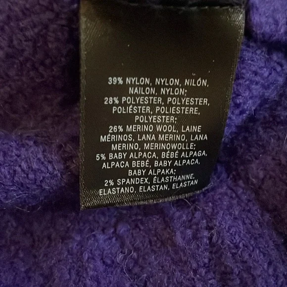 New Anthropologie Purple Grape MOTH cut-out Sweater Pullover Size XS Anthro NWT - Picture 4 of 4